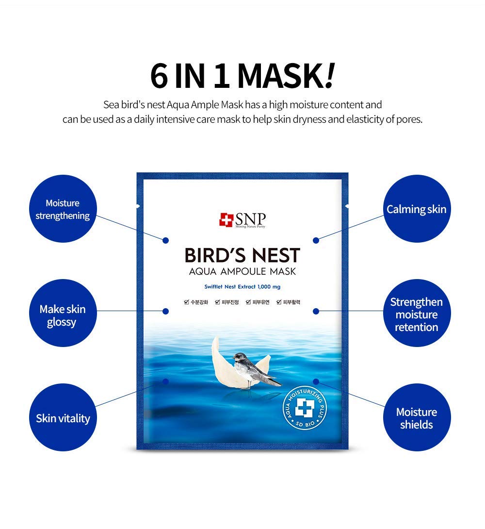 SNP - Bird's Nest Aqua Ampoule Mask (Mască pentru Față)